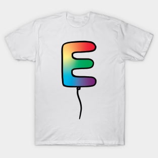 Initial Monogram Balloon Letter E T-Shirt